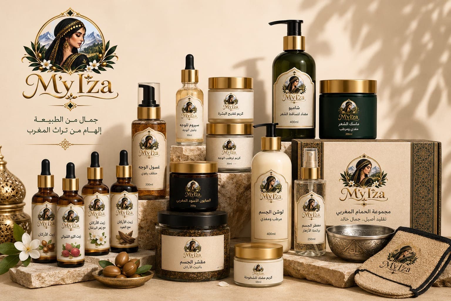 The M'yIza collection of Moroccan beauty products